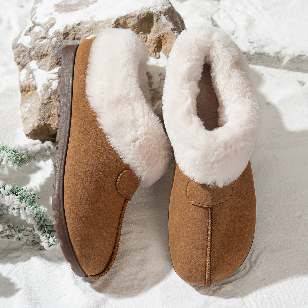 Damen Fuzzy Hausschuhe mit flauschigem Innenfutter Drune