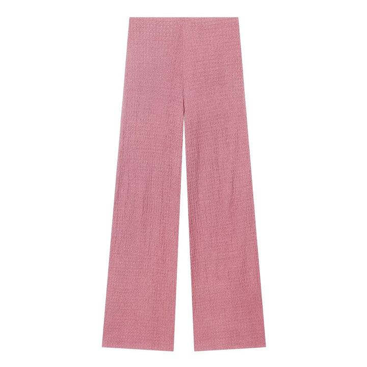 Damen Hochbundhose mit weitem Schnitt und lässiger Textur Drune