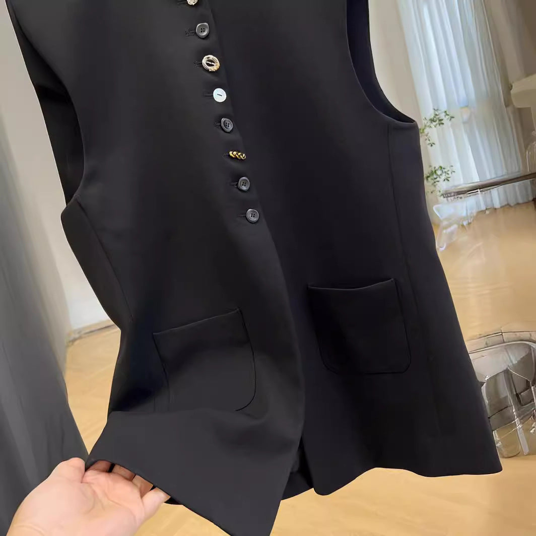 Damen ärmellose Blazer-Weste Drune