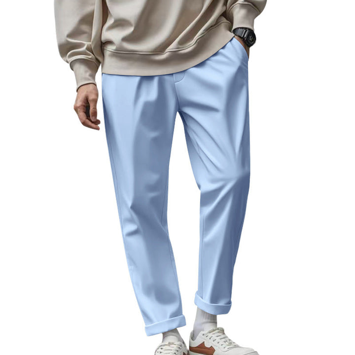 Herren elegante Chino-Hose mit bequemem Bund und modischem Schnitt Drune
