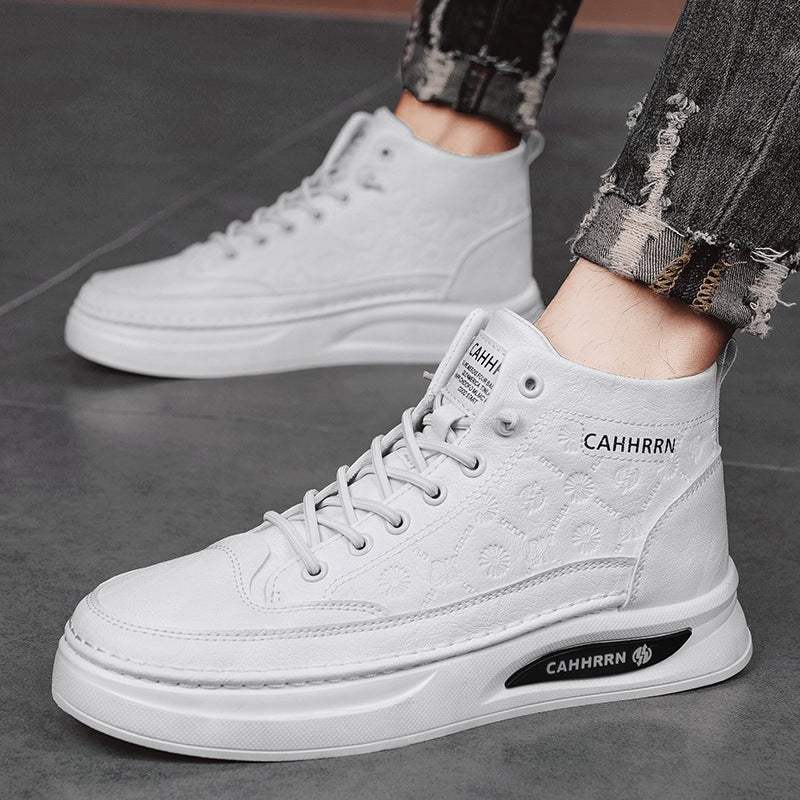 Damen Modische High-Top Sneakers mit atmungsaktiver Oberflächenstruktur Drune