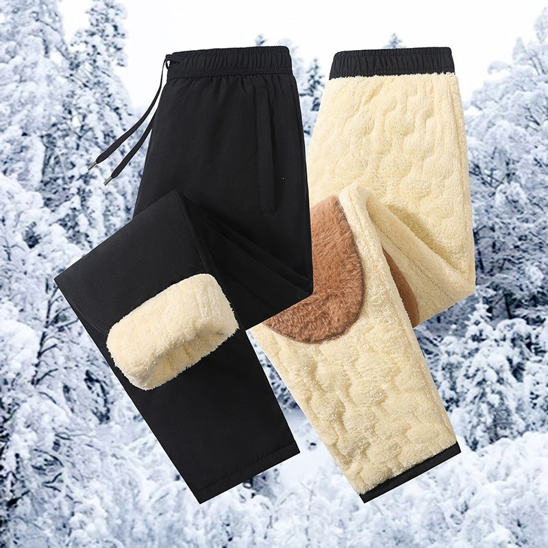 Herren Gefütterte Thermo-Softshell-Joggpant mit Teddyfutter & Kordelbund Drune