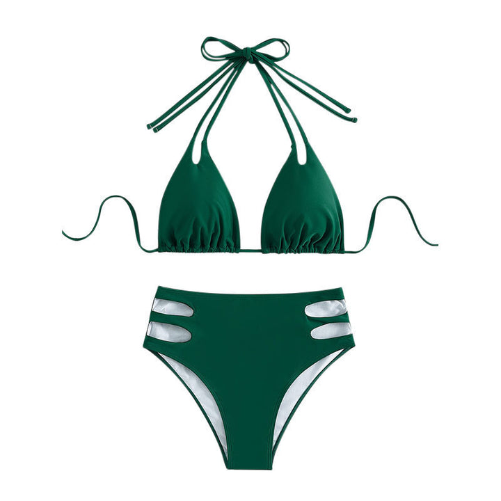 Damen Hochgeschnittener Bikini mit modischen Cut-Outs Drune