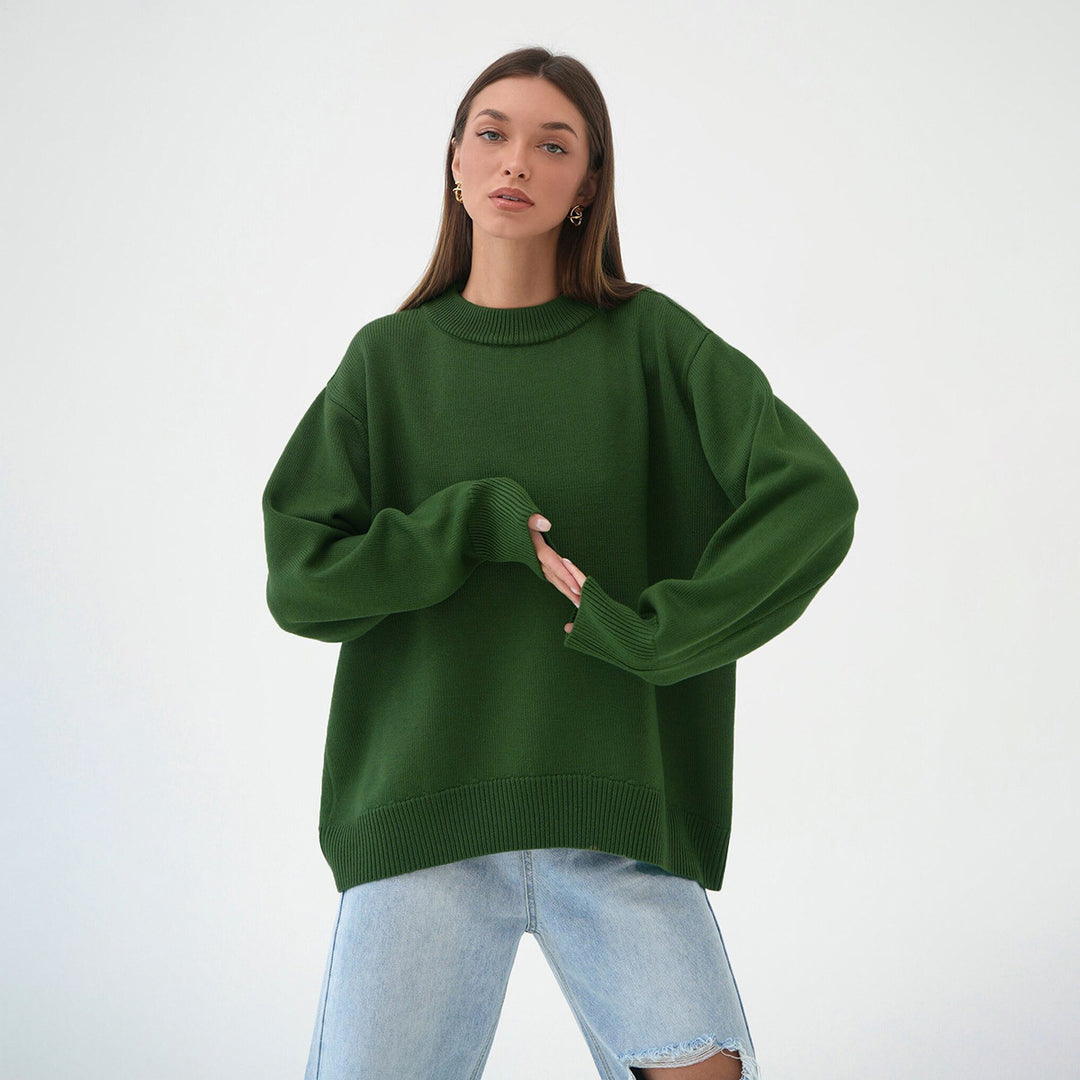 Damen Bequemer Oversized Pullover aus hochwertigem Strick Drune