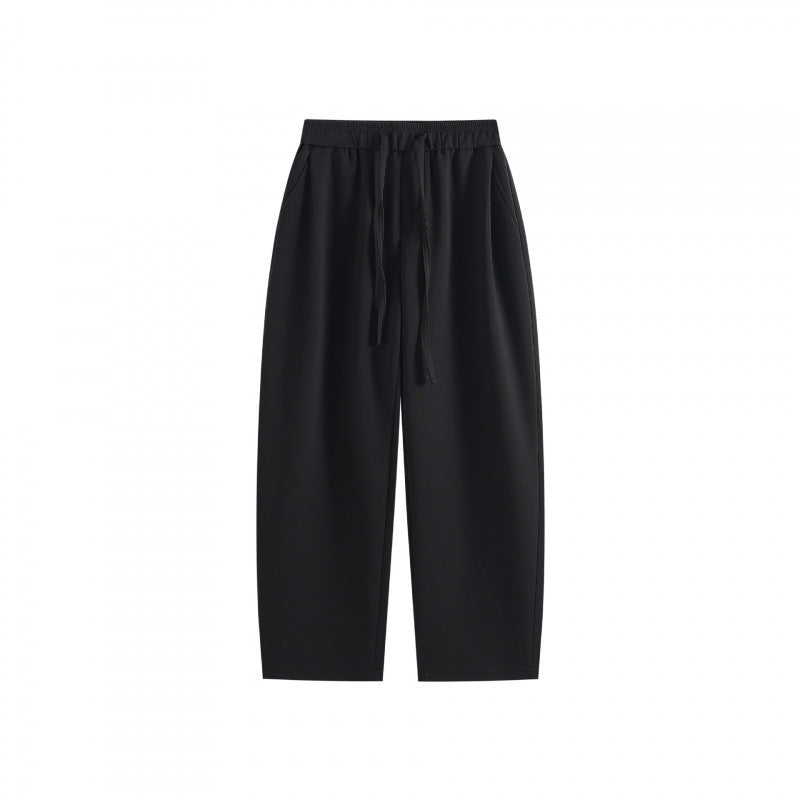 [Damen] Weite Highwaist-Loungehose mit Kordelzug, elastischem Bund und Seitentaschen Drune