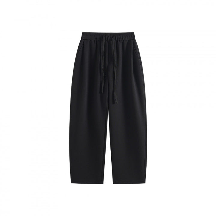[Damen] Weite Highwaist-Loungehose mit Kordelzug, elastischem Bund und Seitentaschen Drune