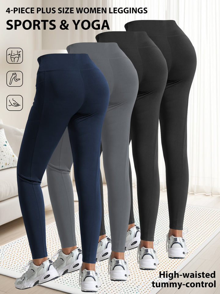 Damen Knöchelhohe Sportleggings mit hohem Bund und seitlicher Smartphone-Tasche Drune