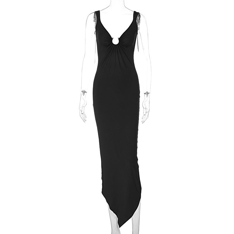 Damen Figurbetontes Maxikleid mit raffiniertem Cut-Out und zeitgemäßem Design Drune