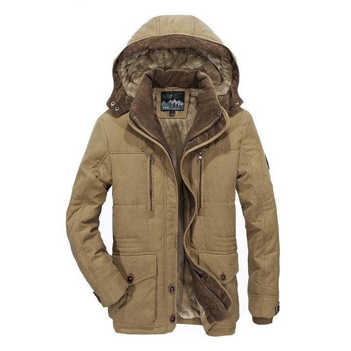 Herren Gefütterte Winterparka mit Kapuze und Teddyfutter Drune