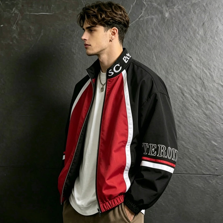Herren Sportliche Übergangsjacke mit hohem Kragen und Reißverschluss Drune 1788241955