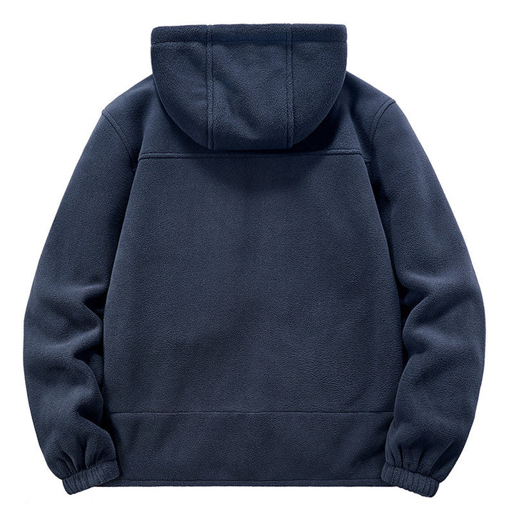 Herren Thermo-Fleece-Hoodie mit isolierendem Sherpa-Besatz und verdeckten Reißverschlusstaschen Drune