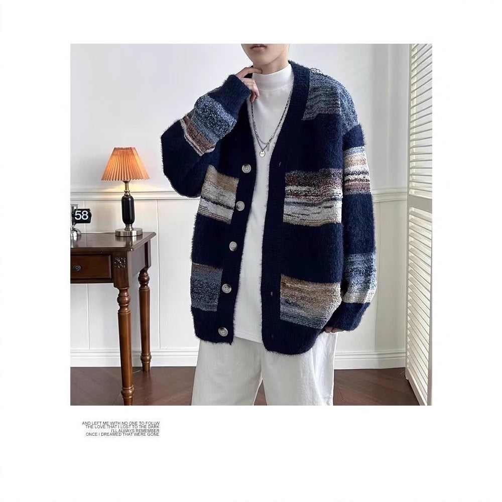 Damen Kuschelige Strickjacke mit Knöpfen Drune