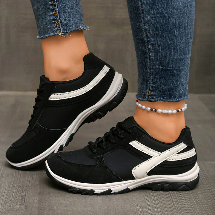 Damen Plateau-Sneaker mit robuster Profilsohle und gepolstertem Komfortfußbett Drune