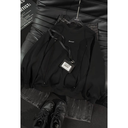 Damen Lässiger Oversized Sweatshirt mit eleganten Akzenten Drune