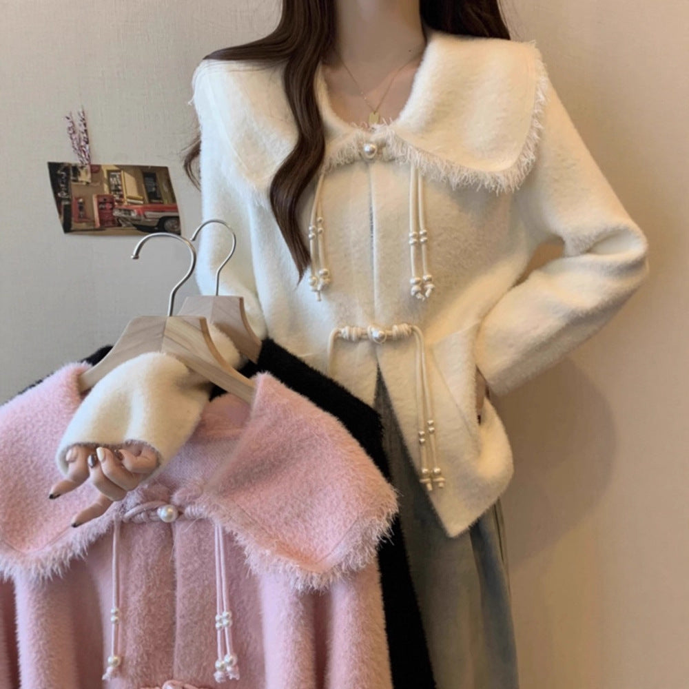 Damen Modische Strickjacke Drune