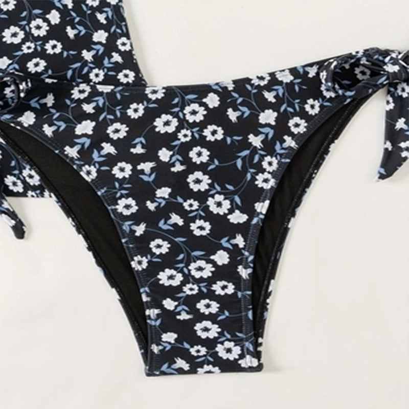 Damen Einteiler Badeanzug mit floralen Akzenten Drune