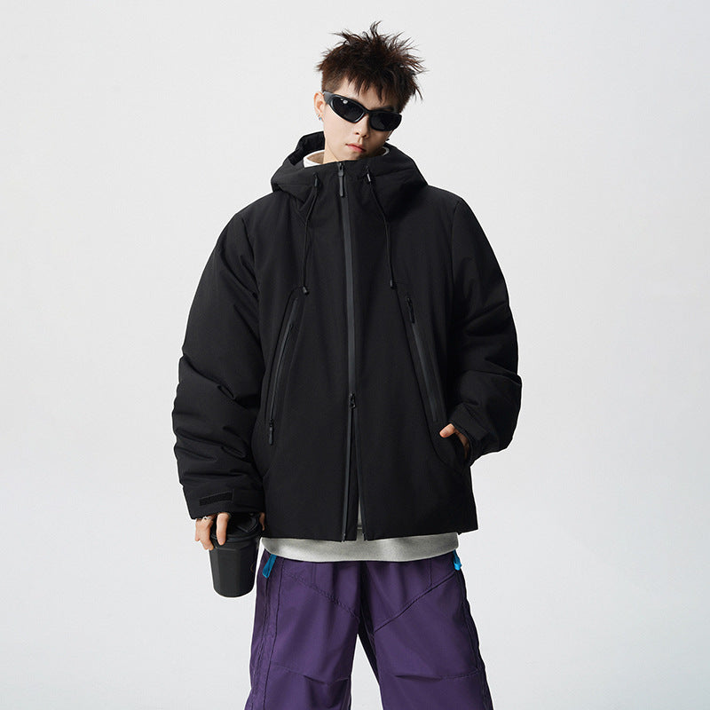 Herren wattierte, wasserabweisende Tech-Outdoorjacke mit Kapuze Drune