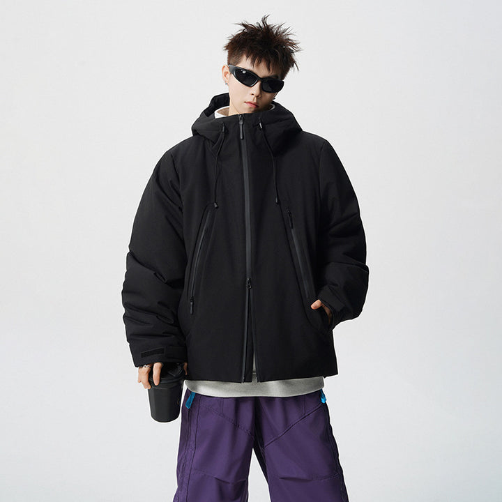 Herren wattierte, wasserabweisende Tech-Outdoorjacke mit Kapuze Drune