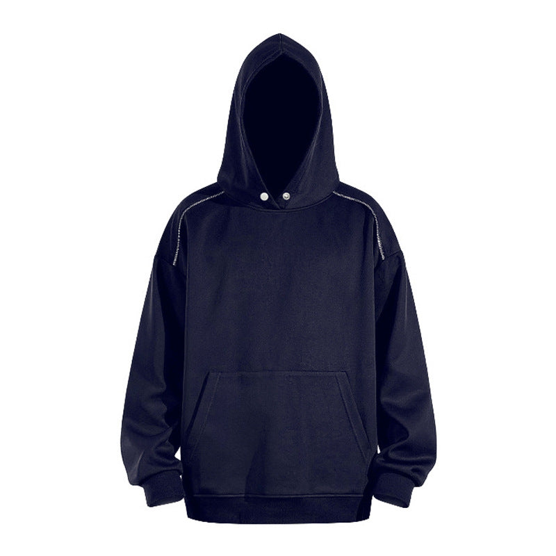 Herren Oversize-Kapuzenpullover mit Kängurutasche und Raglanärmeln Drune