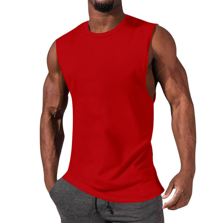 Herren ärmelloses Sport-Tanktop aus atmungsaktiver Baumwolle mit modernem Schnitt Drune