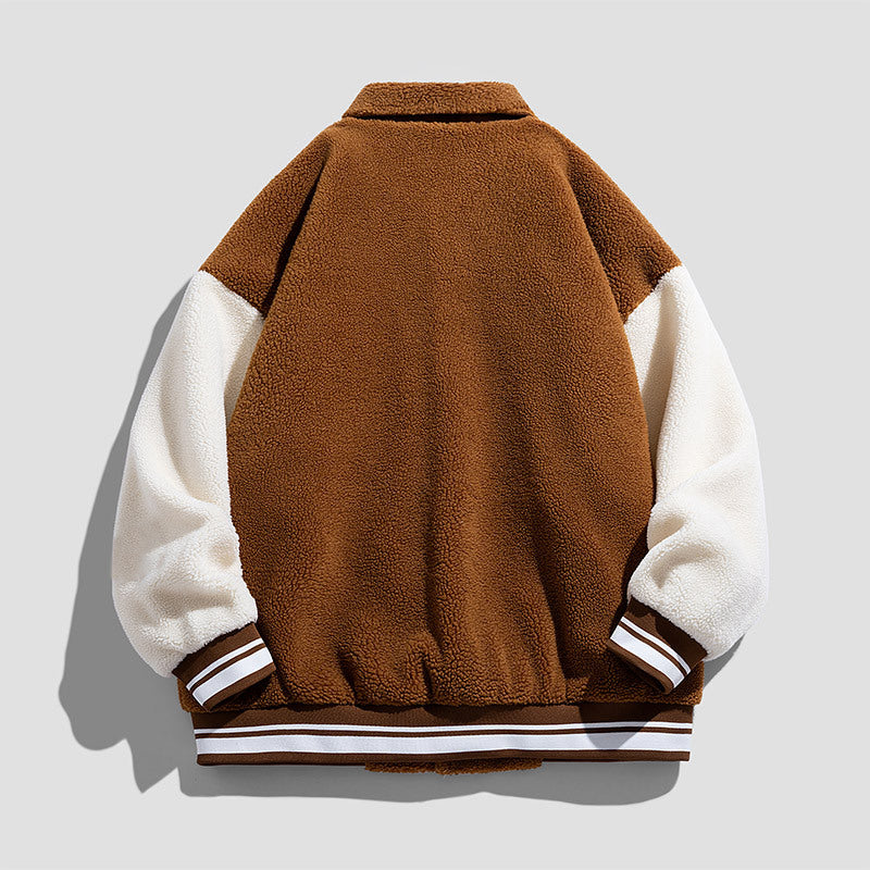 Unisex modische Collegejacke mit gesticktem Logo Drune