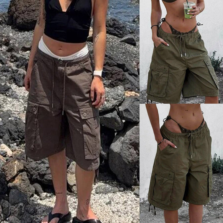 Damen Cargo-Shorts mit elastischem Bund und praktischen Seitentaschen Drune