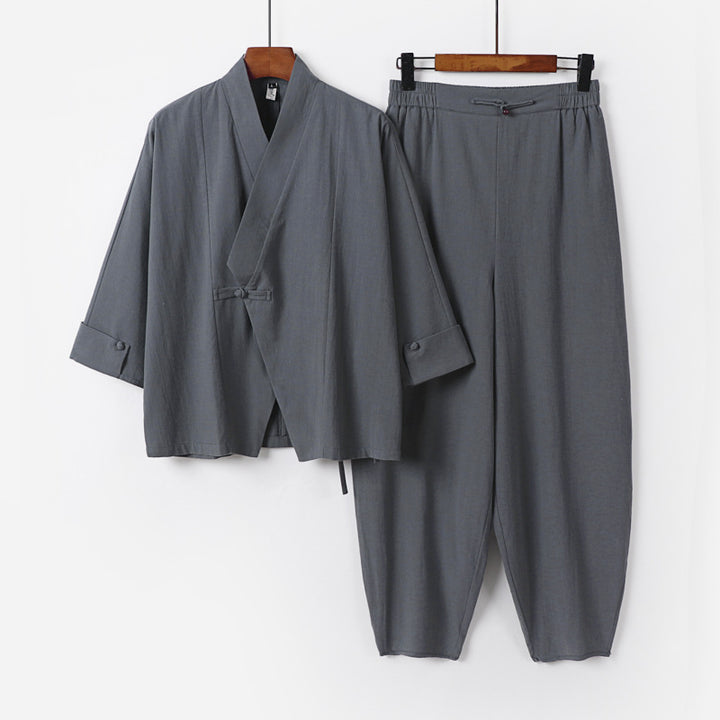 Herren Kimono-Jacken- und Haremshosen-Set Drune