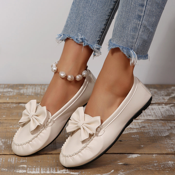 Damen Bequeme Mokassins mit Schleifen-Detail Drune