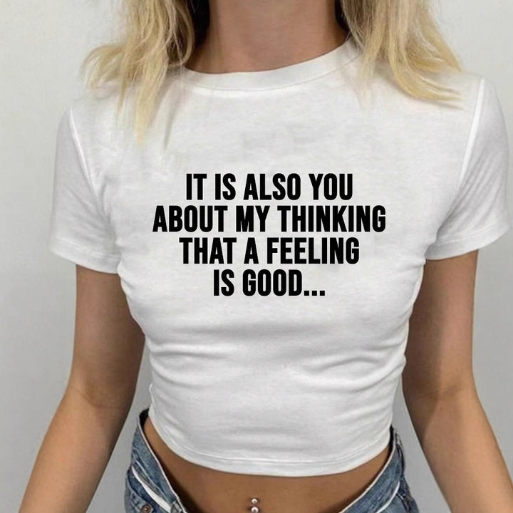 Damen Kurzarm-Shirt mit motivierendem Text Drune
