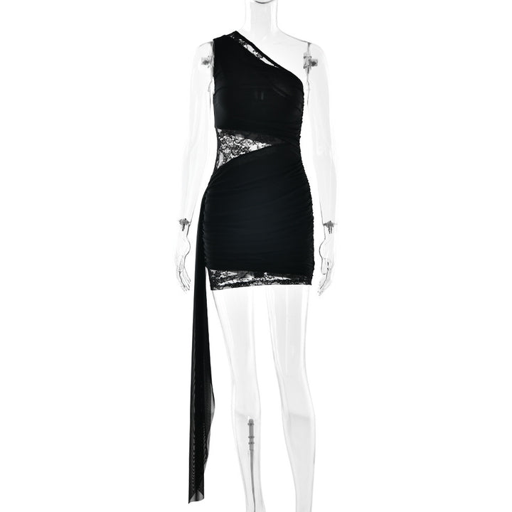 Damen Cocktailkleid mit asymmetrischem Schnitt Drune