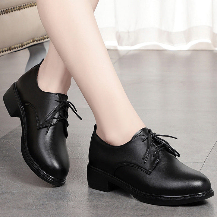 Damen Elegante Schnürschuhe mit bequemen Blockabsatz und dezentem Design Drune