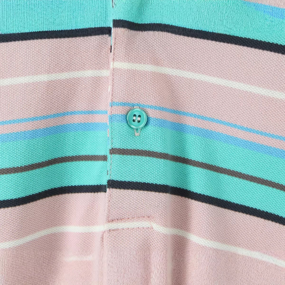 Damen Gestreiftes Poloshirt‑Sweatshirt aus Baumwollmix mit Kontrastkragen und gerippten Bündchen Drune