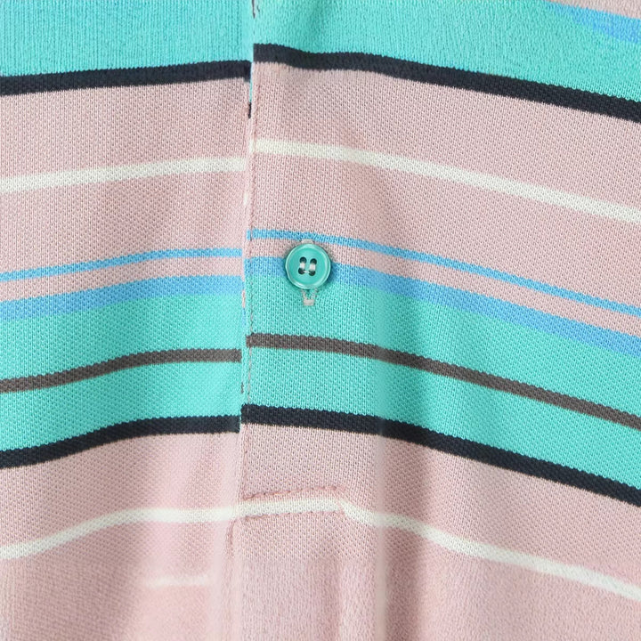 Damen Gestreiftes Poloshirt‑Sweatshirt aus Baumwollmix mit Kontrastkragen und gerippten Bündchen Drune