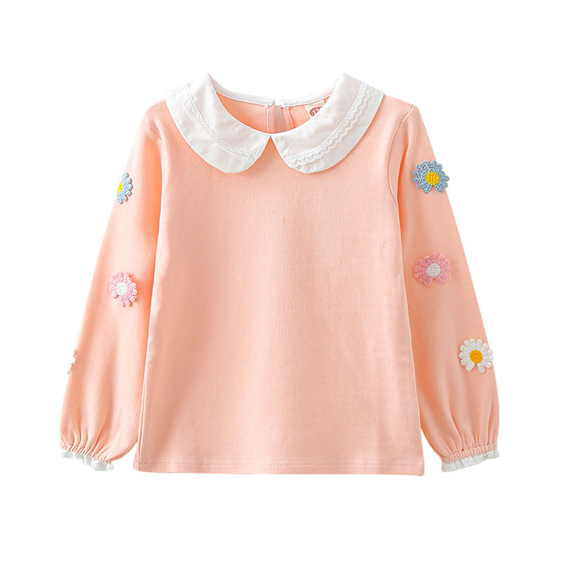 Mädchen Sweatshirt mit floralem Stickdesign Drune