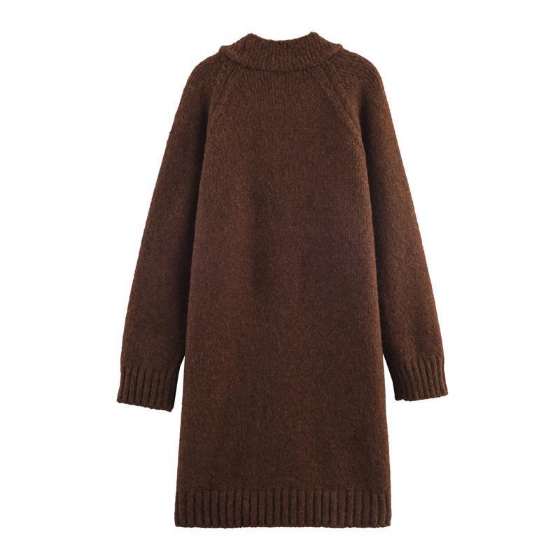 Damen Lange Strickjacke mit eleganter Knopfleiste und weichfließendem Material Drune