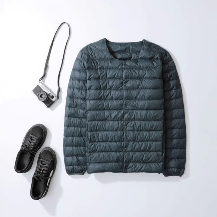 Herren Ärmellose Leichte Thermo-Steppweste mit Rundhalsausschnitt und Eingrifftaschen Drune