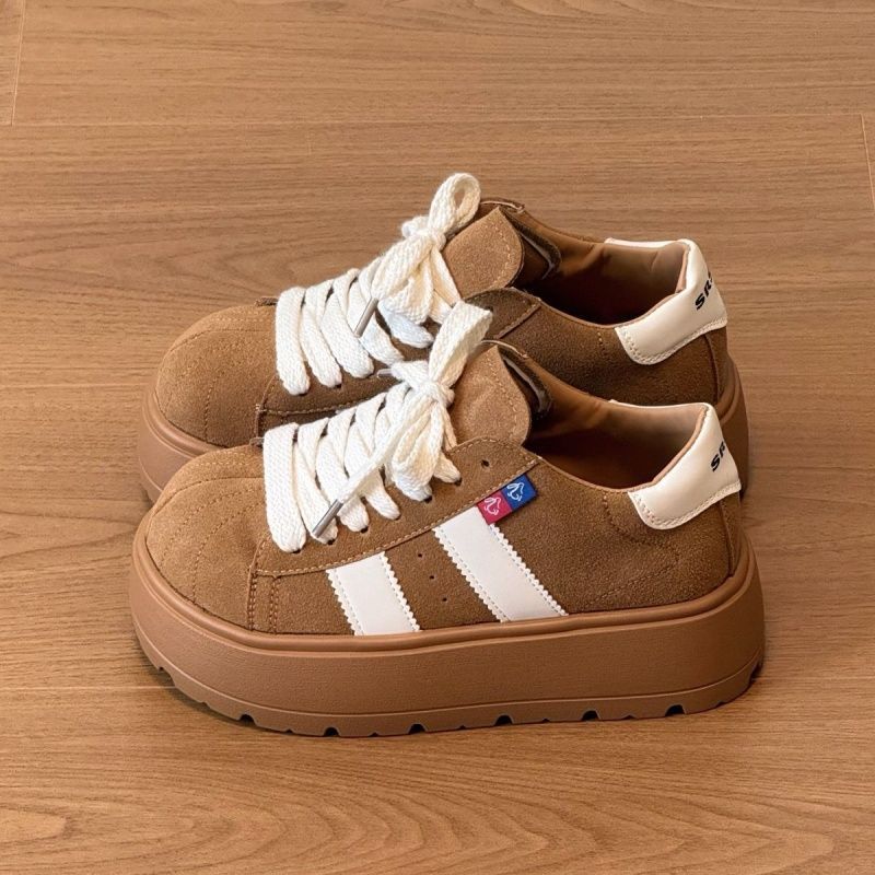 Damen Sportliche Plattform-Sneaker mit strapazierfähigem Obermaterial Drune