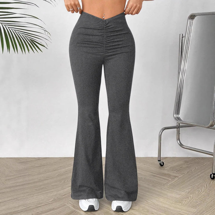 Damen Hochtaillierte Bootcut-Hose Drune