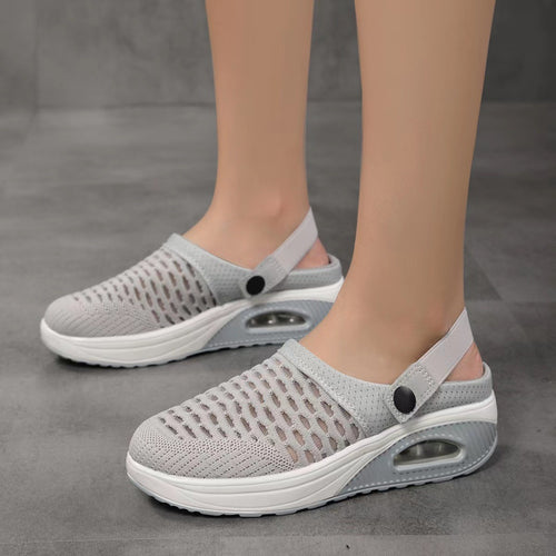 Damen  atmungsaktive Strick-Slingback Sneaker mit Luftpolstersohle Drune