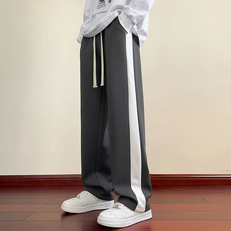 Herren Stylische und komfortable Freizeithose mit kontrastierenden Seitenstreifen