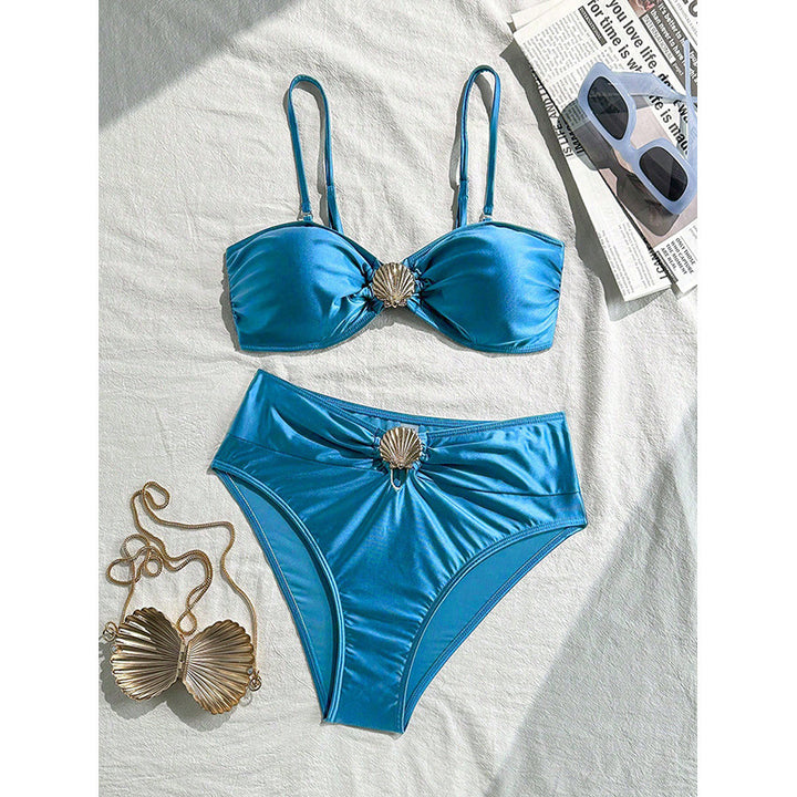 Damen Bandeau-Bikini-Set mit elegantem Muschel-Detail Drune