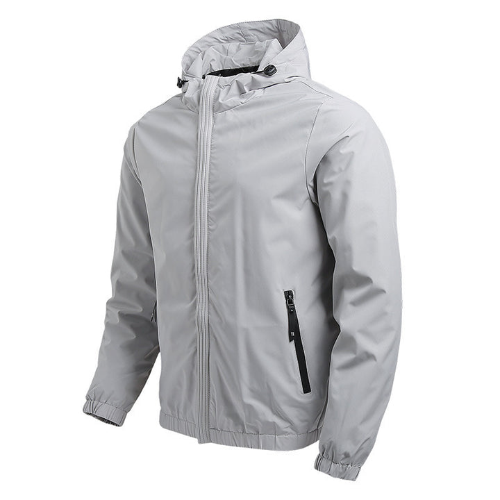 Herren Ultraleichte Kapuzen‑Softshelljacke mit winddichter Membran und verdecktem Reißverschluss Drune