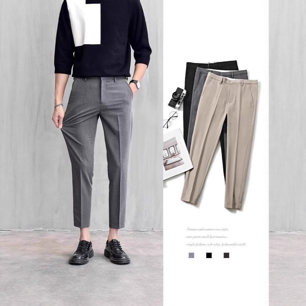 Herren Elegante Slim Fit Chino-Hose Drune