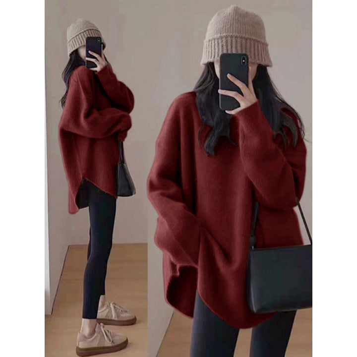 Damen Kuscheliger Oversized Pullover aus weichem Material Drune