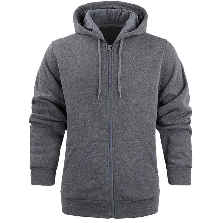 Herren Kapuzensweatshirt mit durchgehendem Reißverschluss und praktischen Taschen Drune