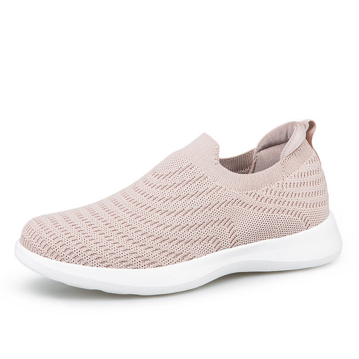 Damen nan Feinstrick-Ballerina-Sneaker mit elastischem Einstieg, gepolstertem Komfortfußbett und flexibler Leichtsohle Drune
