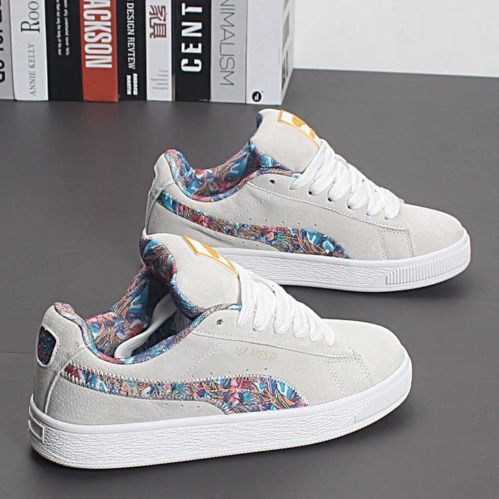 Damen Sneakers mit floralem Innenfutter und rutschfester Sohle Drune