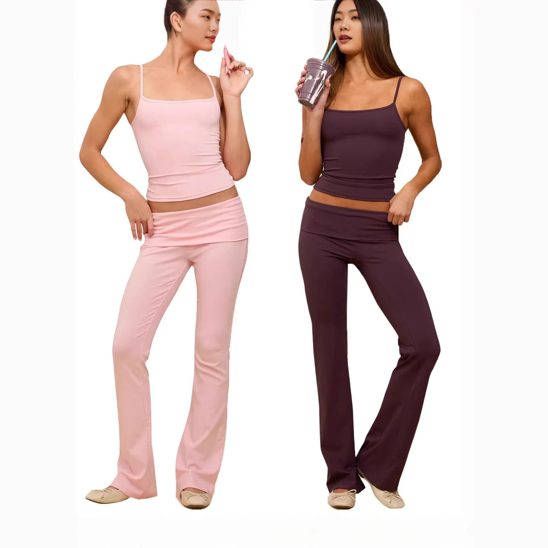 Damen Sportliches Tanktop mit Spaghettiträgern Drune