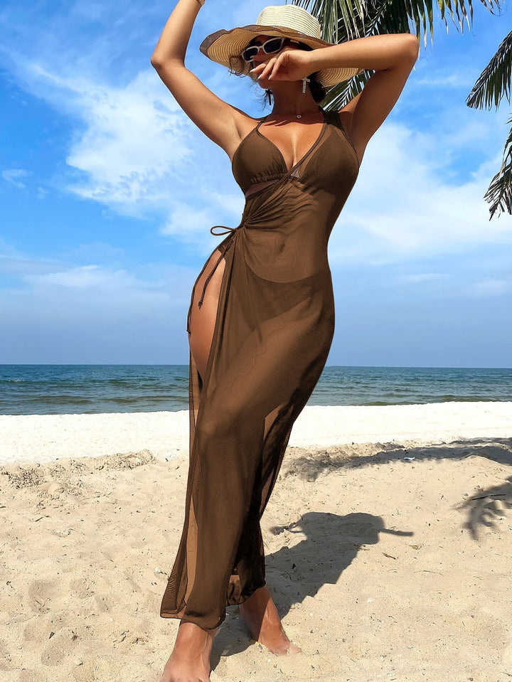 Damen Transparenter Strandkleid Drune