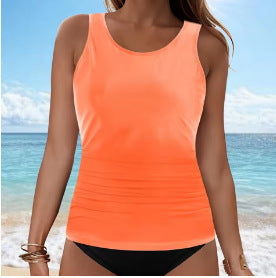 Damen Tankini-Oberteil mit Raffung Drune